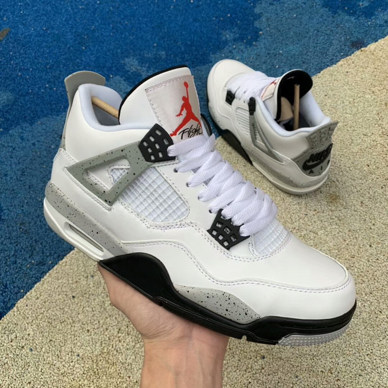 Authentic Air Jordan 4 White Cement women